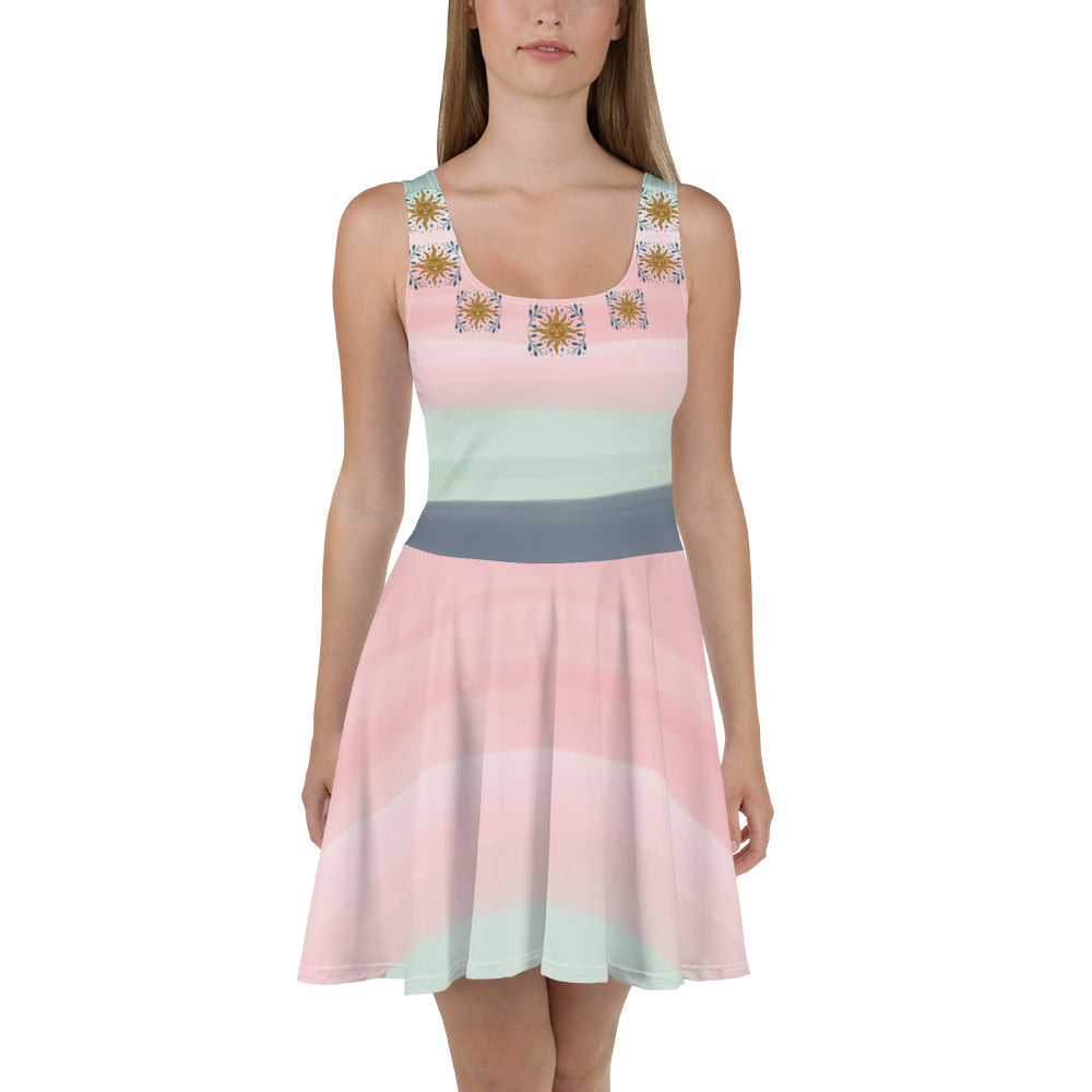 Greek Summer Skater Dress