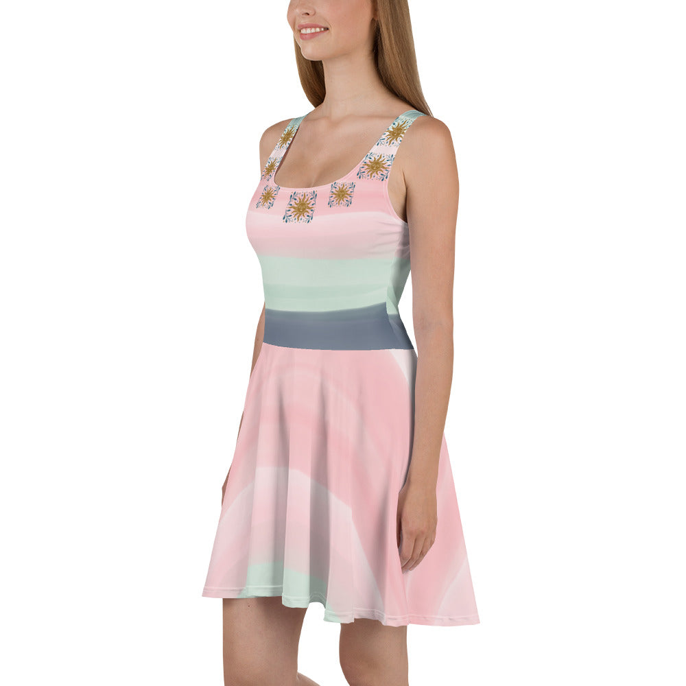 Greek Summer Skater Dress