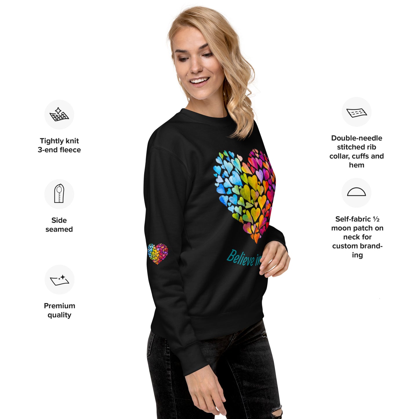 Unisex Love Rainbow Premium Sweatshirt