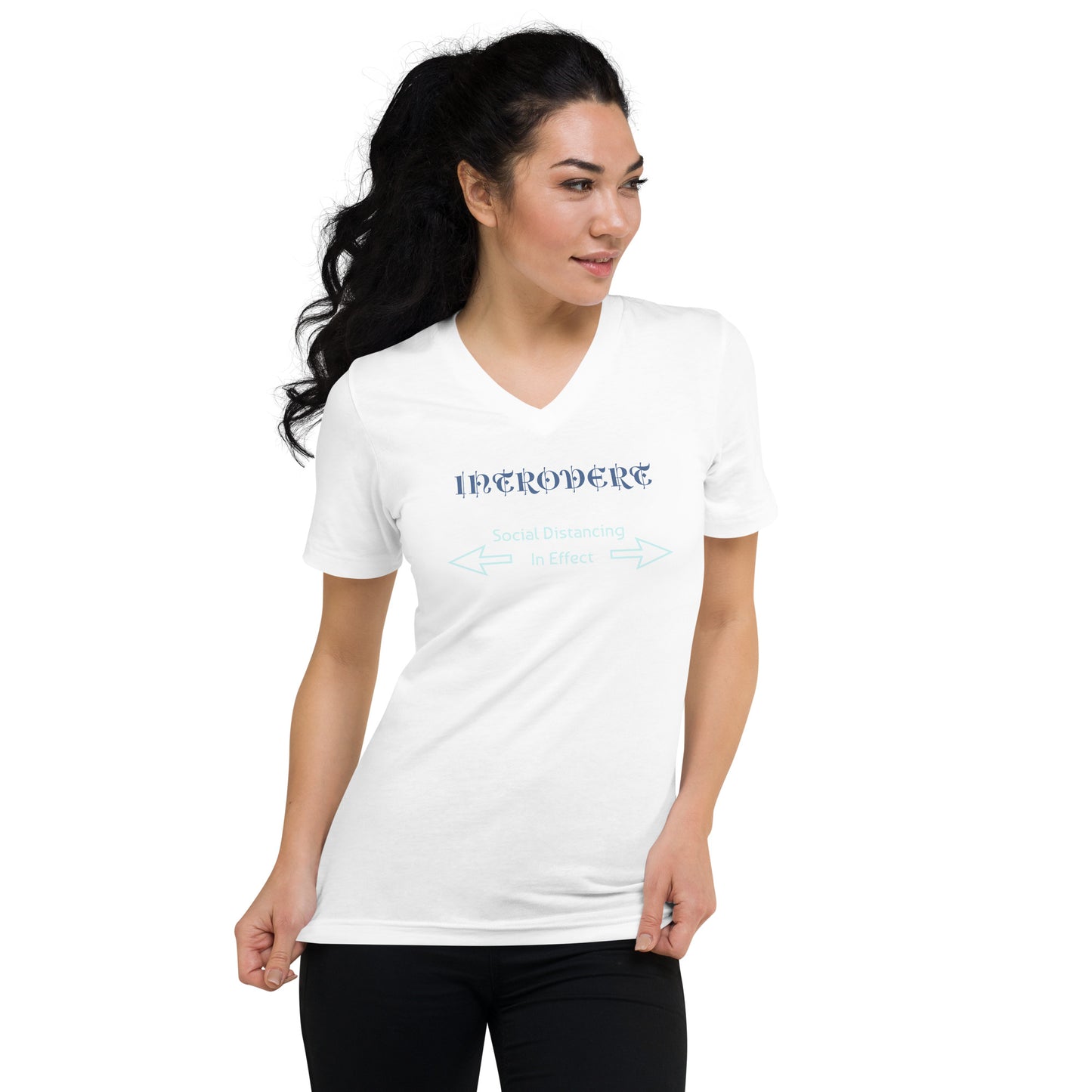 Unisex Introvert Short Sleeve V-Neck T-Shirt